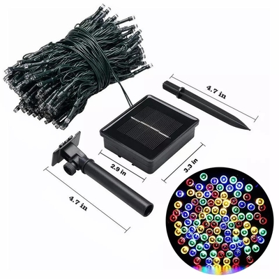 200LED RGB zonne-tuinlampen waterdicht kerststrengverlichting voor buiten IP65