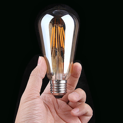 AC stroomvoorziening Vintage Amber Glass ST19 LED gloeilamp Dimmable 40W vervanging Warm Candle Medium Base
