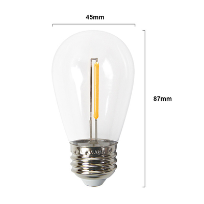 Pc Aluminium Led Single Filament Bulb S14 voor Stemcontrole in Theme Park Party House